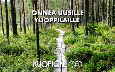 Onnea uusille ylioppilaille